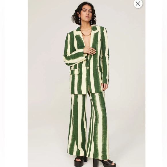 SIMON MILLER Striped Bloo Pants Size: 8